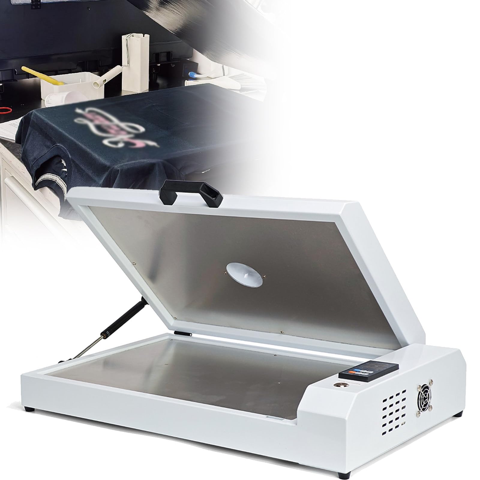 DUXMM New Upgrade DTF Oven,Double Side Heat Dryer Oven,Fast Curing Heater with LED Digital Controller, 0 to 140℃ Temperature Range,for DTF PET Film Baking