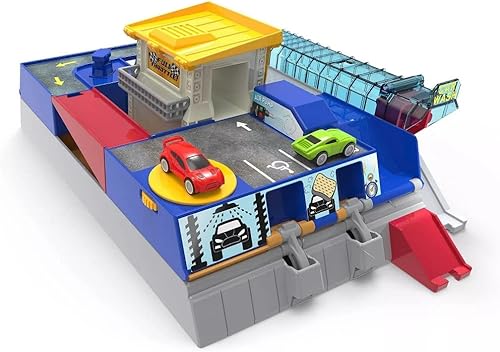 Miniatura 2 de Juego plegable con pistas y autos de juguete - Pista de carreras 2 en 1 - 80 piezas