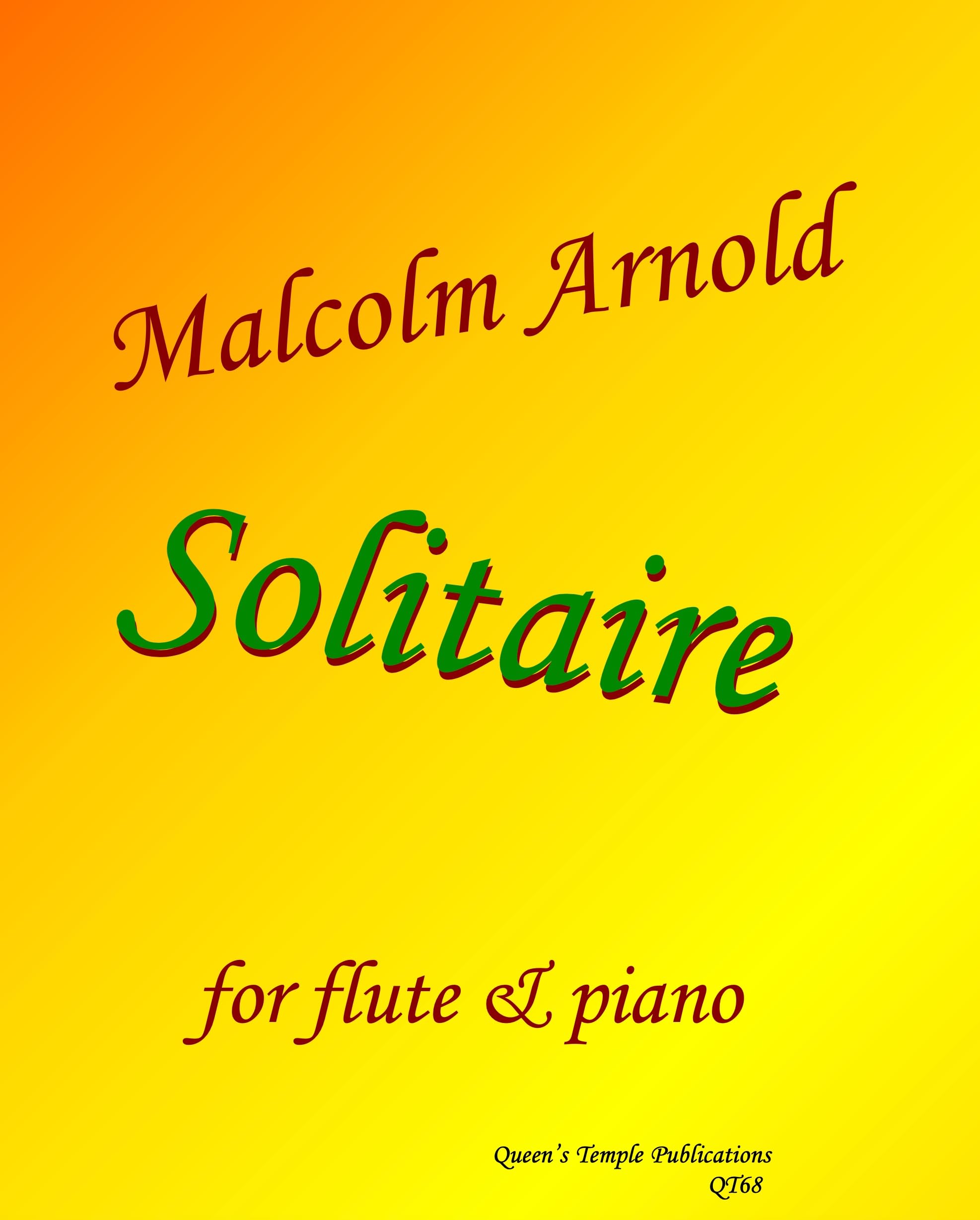 Solitaire (Flute and Piano) � Malcolm Arnold � Sheet music