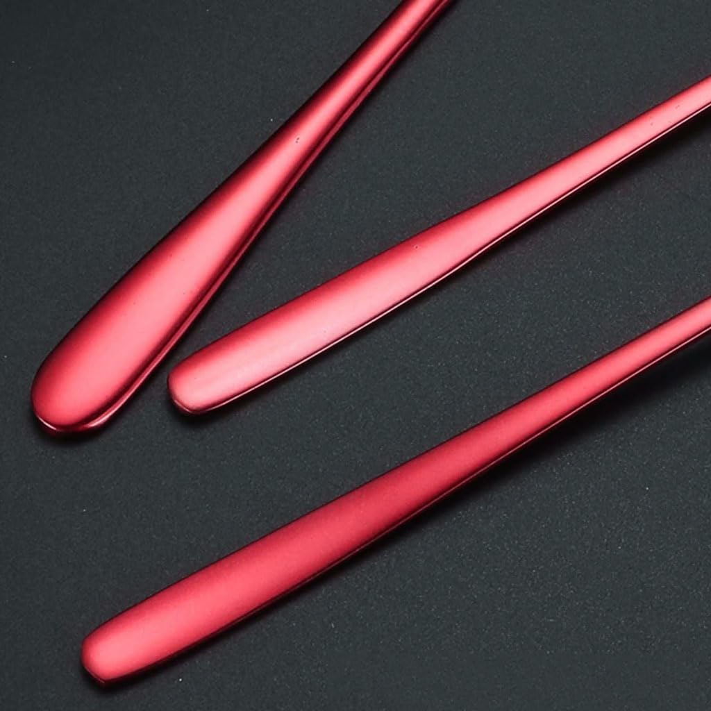 Ensemble d'argenterie 2/3 pièces, Couteau, Fourchette, cuillère, Couverts en Acier Inoxydable, fourchettes à dîner réutilisables, Service de Table Poli Miroir