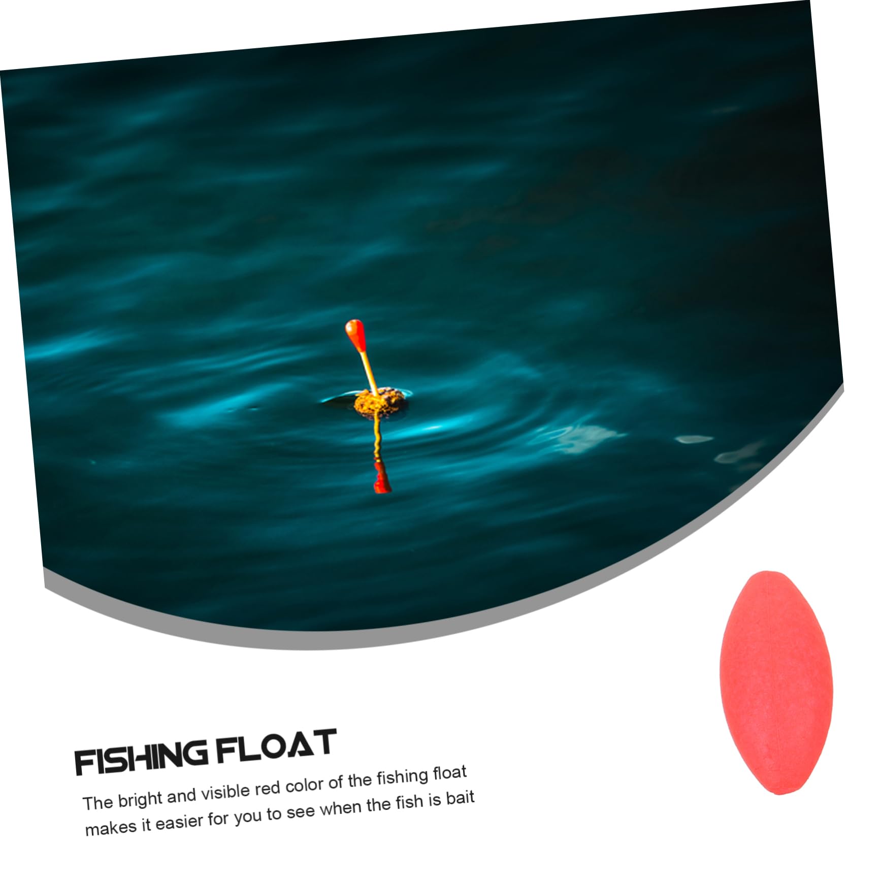 Abaodam Perles De Pêche Flotte Attaquer pour Outil De Pêche Articles De Pêche Attendre La Pêche Accessoires De Pêche Rouge Plastique
