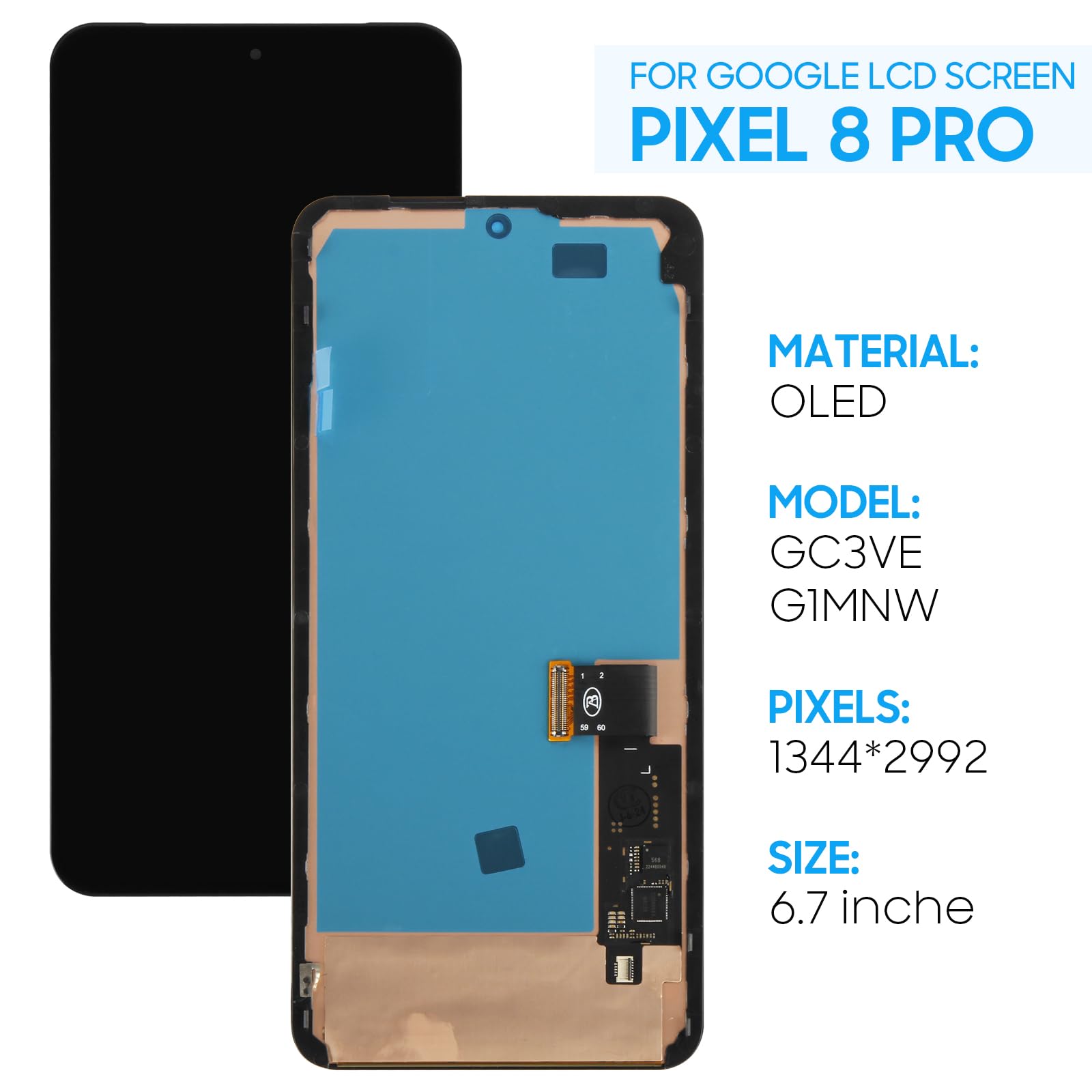 Google Pixel 8 128GB ローズ　画面損傷アリ Google Pixel 8 Pro Display Glass Screen Crack Replacement