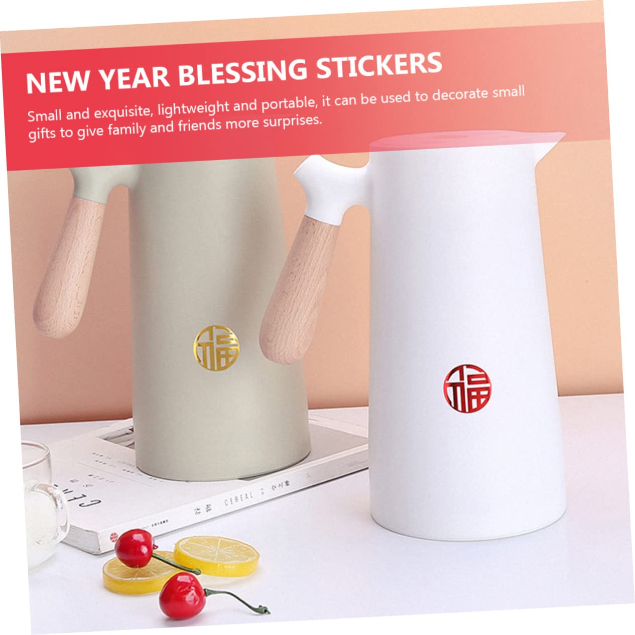 5 Set Di Adesivi Decorativi Per Capodanno Lanterne Adesive Nastri Adesivi Per Decorazioni Festive Per Capodanno 2 * 5