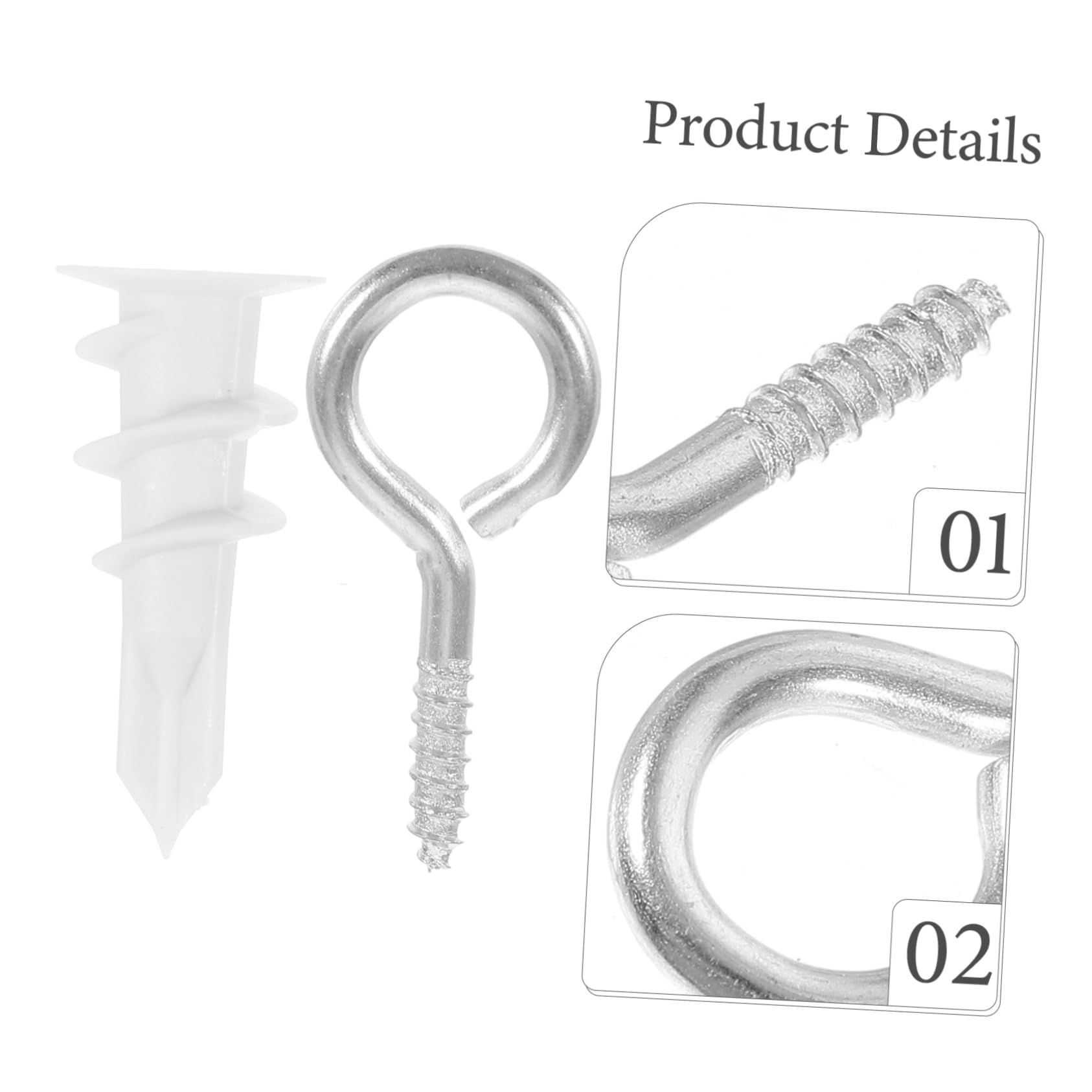 FELTECHELECTR Drywall Anchors Heavy Duty Self-Drilling Screws Kit Dry Wall Anchor Set for Drywall
