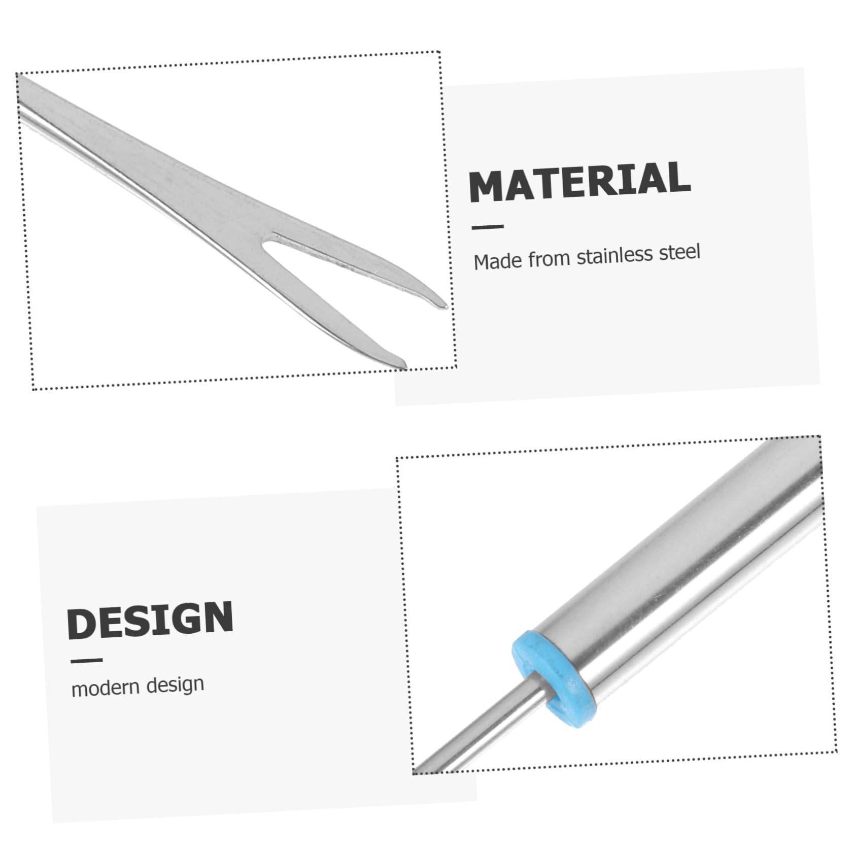 Garneck 6pcs Stainless Steel Barbecue Forks for Meat Camping Bbq Sticks Easy to Carry Roasting Skewers for Outdoor Cooking and Family Gatherings