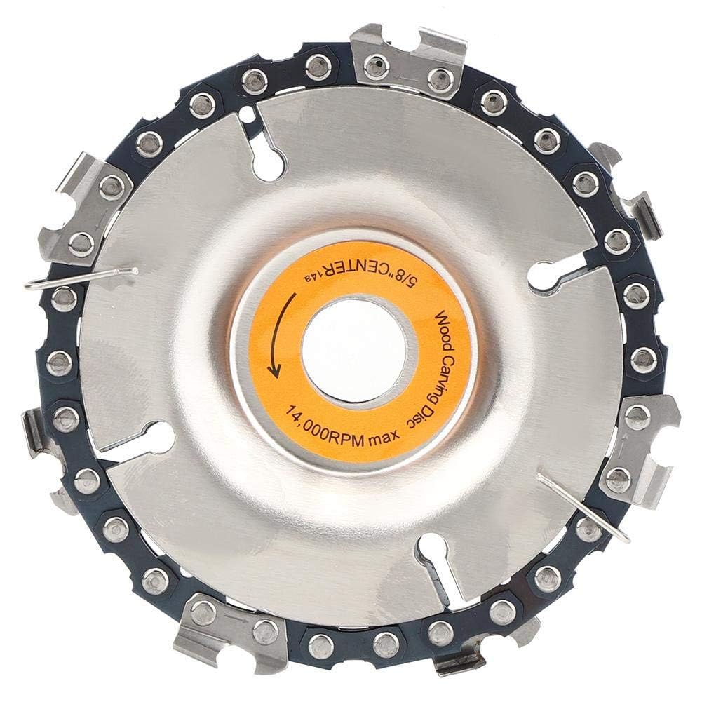 CHESTON Wood Carving Disc, Depressed Centre Grinder Saw Disc for 4'' Angle Grinder, Chainsaw Grinding Wheel Chain Blade Circular Saw Shaping, Cutting, Carving Disc 100mm