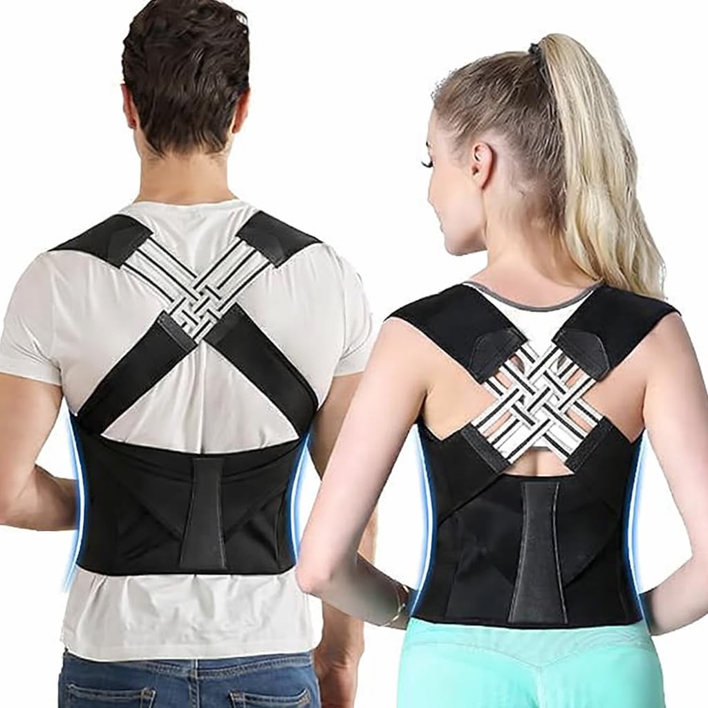 Adjustable Posture Corrector Back Support Belt for Men & Women | Upper & Lower Back Support | Breathable & Comfortable Design | Improves Posture & Reduces Back Pain