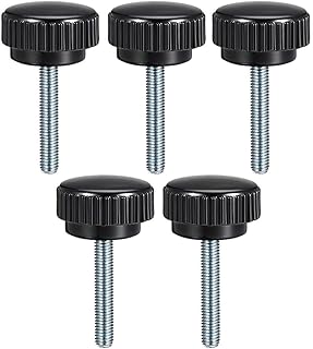 Tool parts M8 x 40mm Male Thread Knurled Clamping Knobs Grip Thumb Screw On Type 5 Pcs