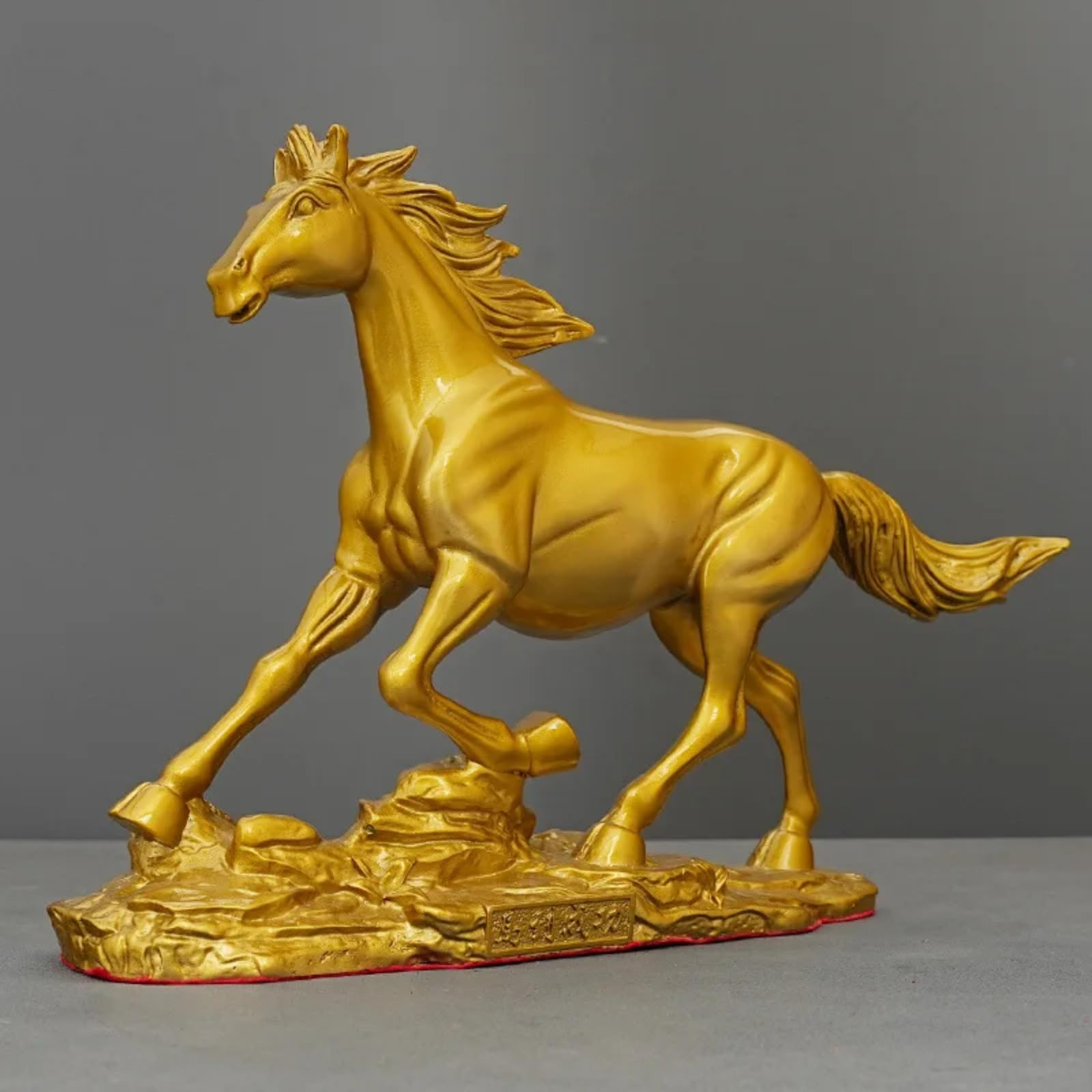 Sculpture de cheval en cuivre véritable, objet d'artisanat d'art pour intérieur