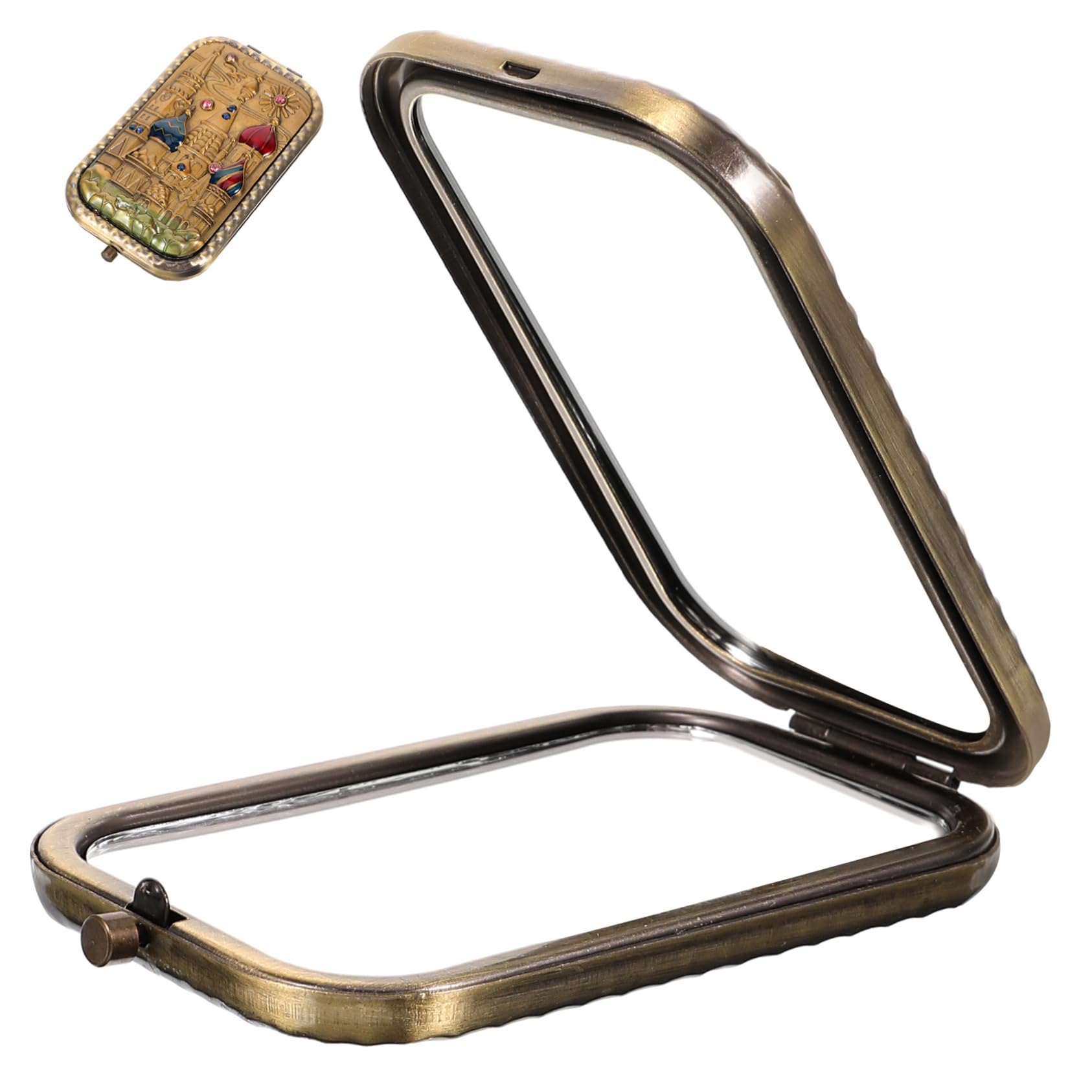 Ipetboom 5 Stück Kosmetikspiegel Schminkspiegel Kosmetikspiegel Klein Leicht Vintage Taschenspiegel Handspiegel Make Up Zusammenklappbar Für Handtaschen Spiegel Taschenspiegel