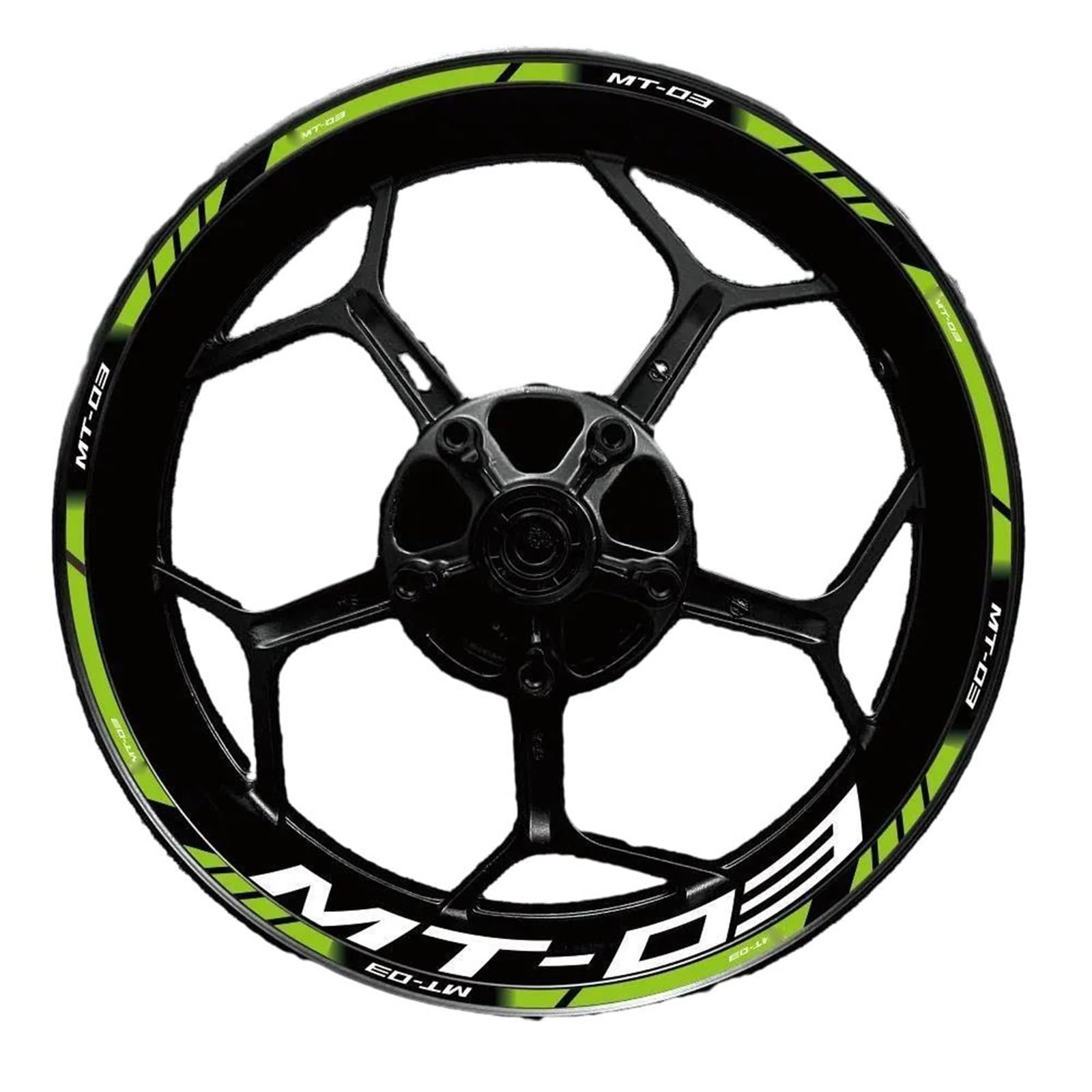 Applique for for MT-03 Mt03 17 Inch Motorcycle Wheel Hub Modified Rim Decal Decoration Waterproof Reflection Sticker(17)