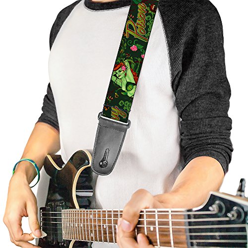 Buckle-down Sangle de guitare – Poison Ivy Bombshell poses Greens/rouges – 5,1 cm de large – 29–137,2 cm de long - Les Beatles, Paul McCartney, John Lennon, RIngo Starr, George Harrison Buckle-down Sangle de guitare – Poison Ivy Bombshell poses Greens/rouges – 5,1 cm de large – 29–137,2 cm de long – Image 3