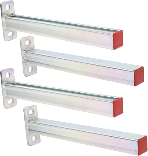 Miniatura 7 de Paquete de 2 soportes de estante de acero, soporte de exhibición, proyectos de bricolaje, canal de puntal de metal, soporte ranurado de acero