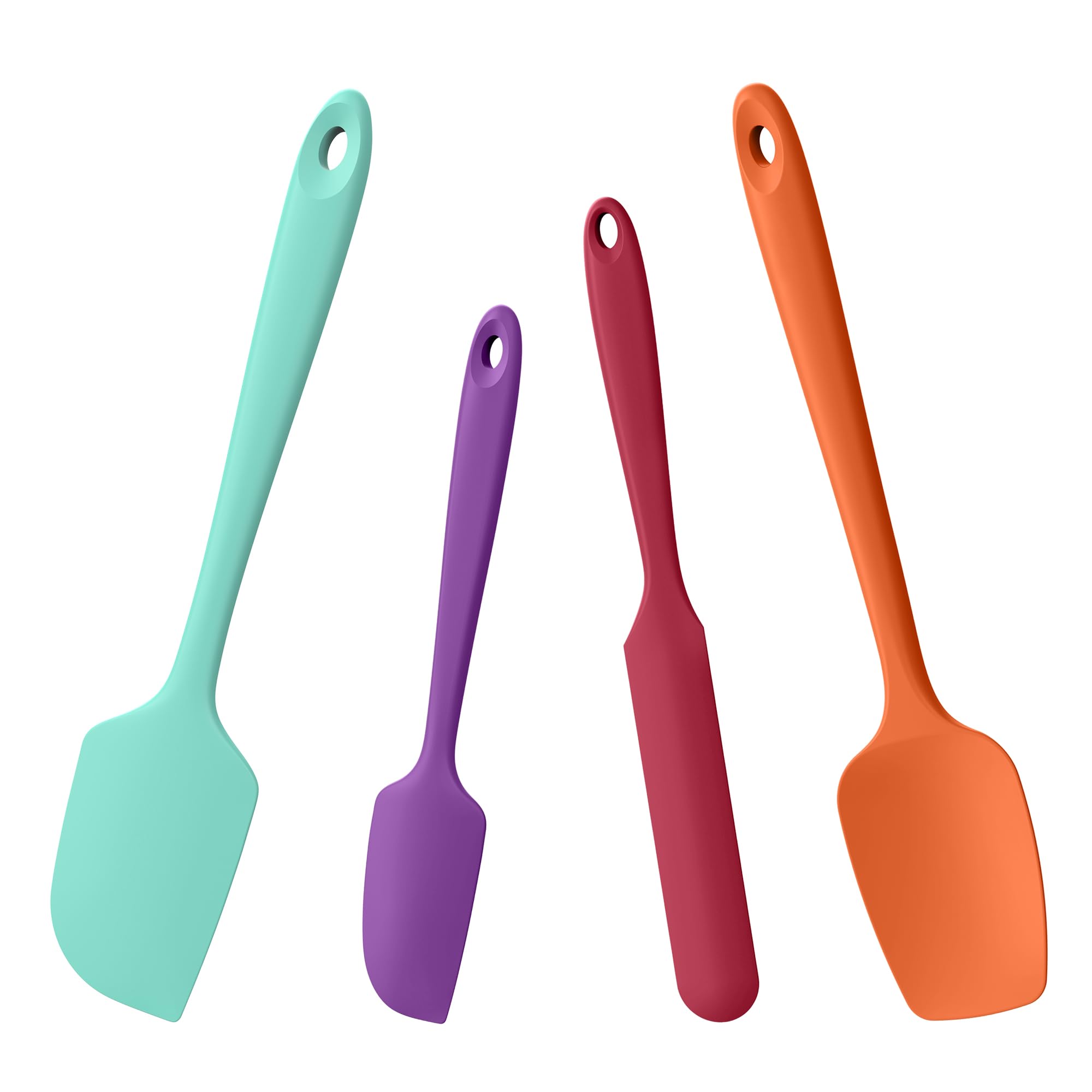 Doosu Silicone Kitchen Spatulas, 315℃ Heat Resistant, 4 Pc, Multicolors4