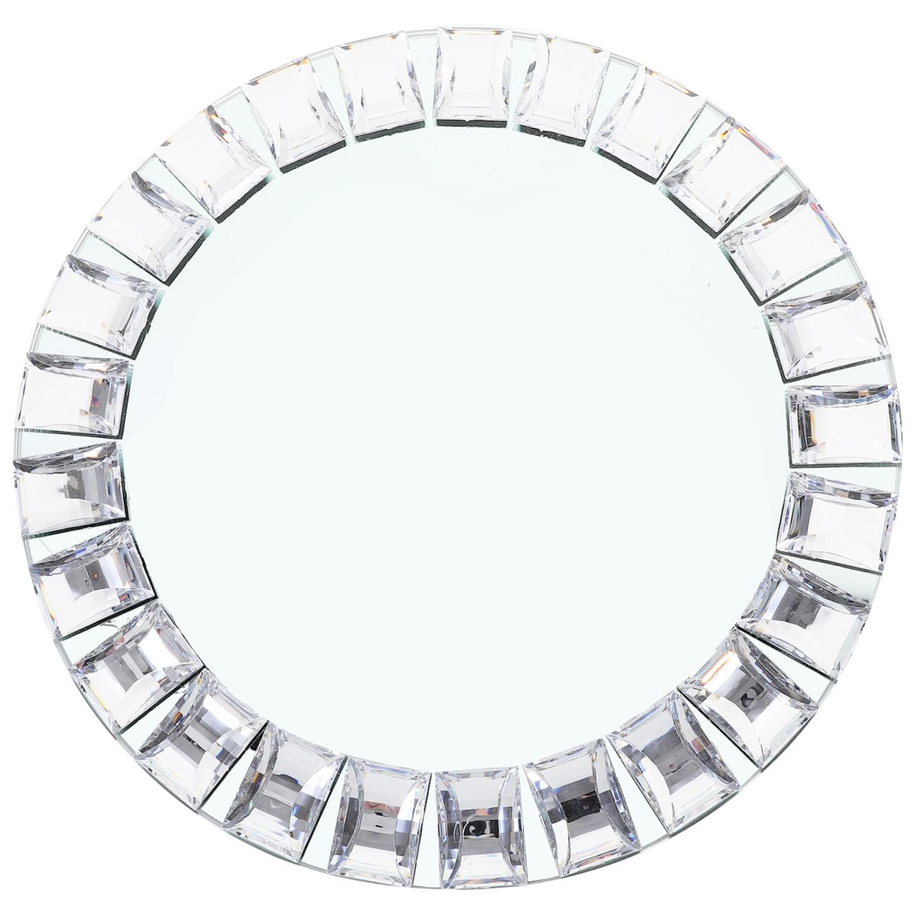 LABRIMP Plateau à Bijoux Rond en Verre, Assiette à Bague Décorative