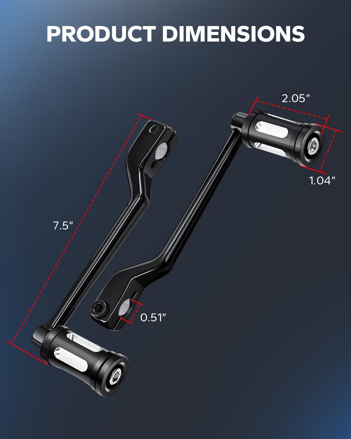 Amazicha Shifter Lever Pegs, Stainless Steel Heel Toe Shift Lever Pegs Fit for Harley Touring Road Glide Street Glide Electra Glide 1988-later FL Softail 1986-later Tri Glide Trikes 2008-later Black
