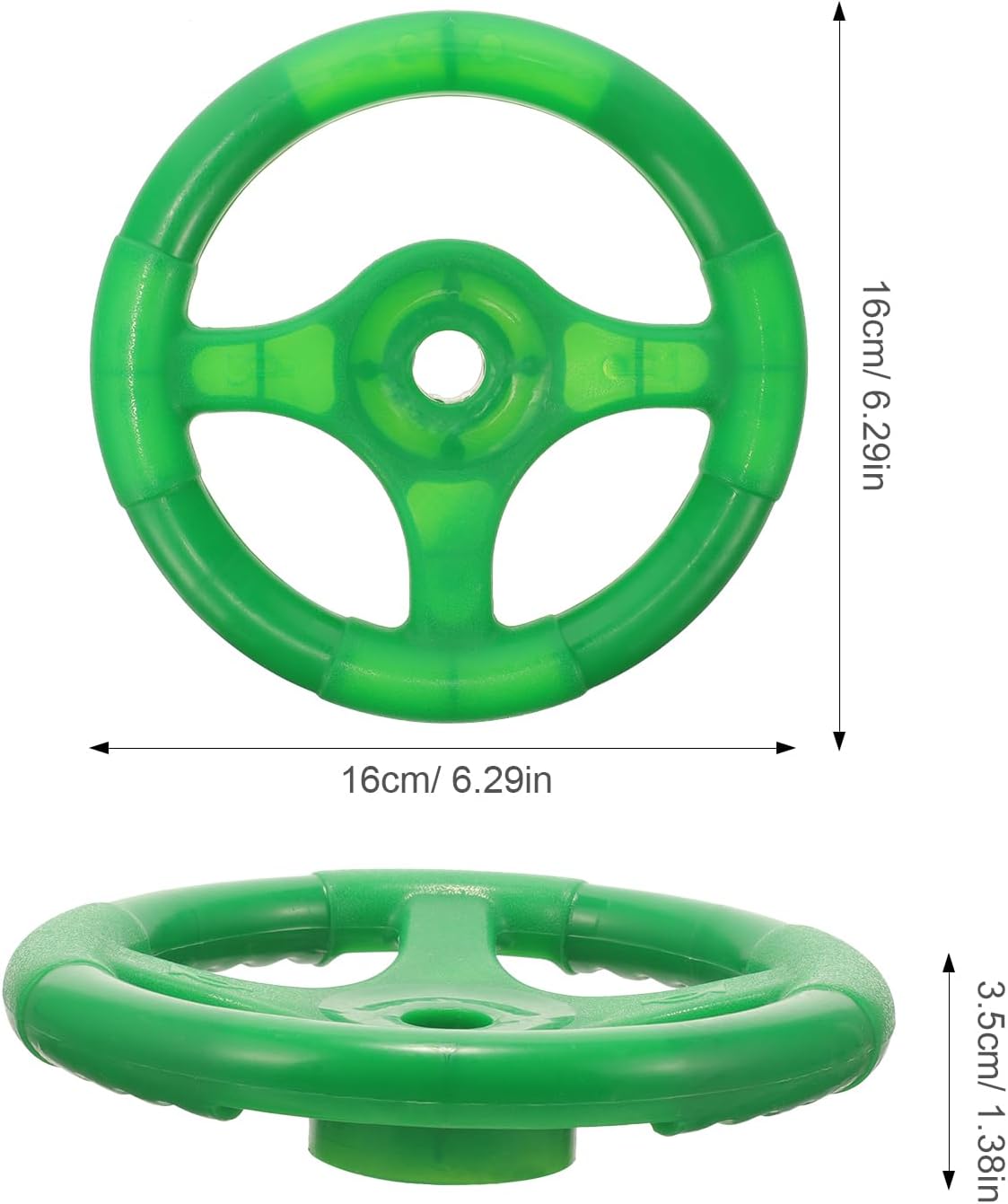 Kids Steering Wheel Toy for Outdoor Playsets and Swings Portable Plastic Steering Wheel Accessory for Pretend Play and Backyard Recreation Child Size 6.3 Inch
