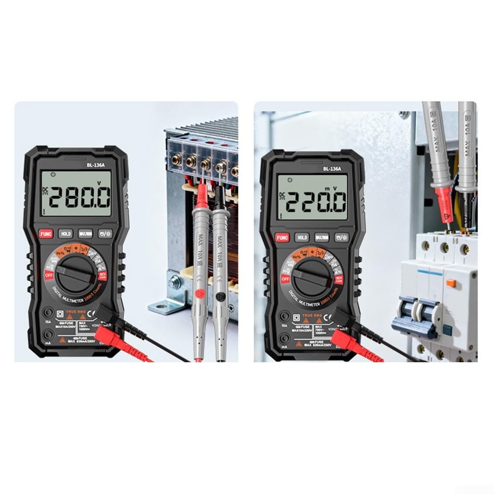Digitales Multimeter, 6000 Counts True RMS Auto Range | ABS berührungsloser Spannungsprüfer für elektrische Industrie (10000)