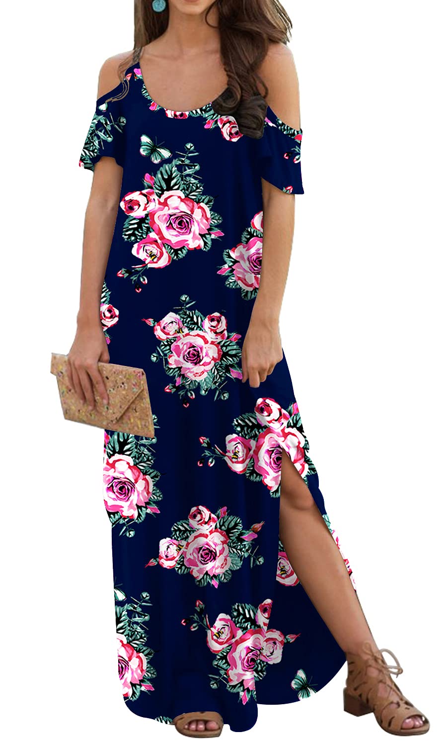 Boho Patchwork Dress GRECERELLE Women's Summer Casual Loose Long