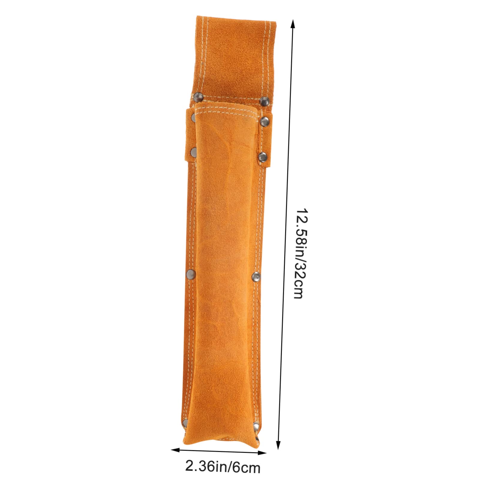 Cabilock 3 Piezas Kit de herramientas anti-escalecimiento bolsa soldadura Cintura accesorios de soldador portaelectrodos soporte de almacenamiento de electrodos Cuero Naranja