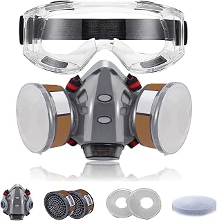 Gas Mask Respirators Chemical Mask Dust Mask Facepiece Half Face Cover for Paint, Dust and Formaldehyde, Sanding, Polishing,Spraying ,Against Dust,Chemicals