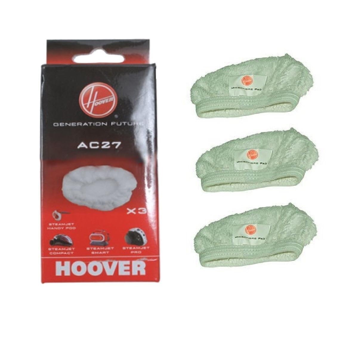 sparefixd Small Mop Cloth Pads AC27 to Fit Hoover Steam Cleaner