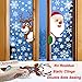 HINZER 310Pcs Christmas Window Clings Christmas Window Decorations Xmas Window Flakes Christmas Decals for Home Deer Santa Claus and Snowflakes