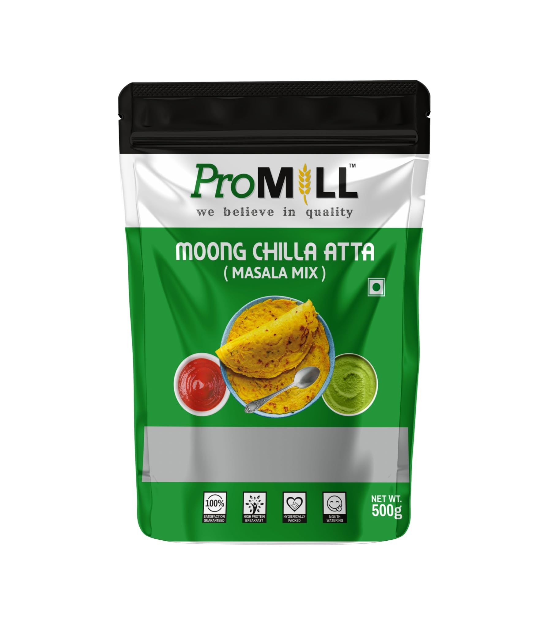 ProMILL Moong Dal Chilla Atta (Masala Mix) (500gm) Healthy And Tasty High In Fibre & Protein (B0CP7Y83P5) Amazon Price History, Amazon Price Tracker