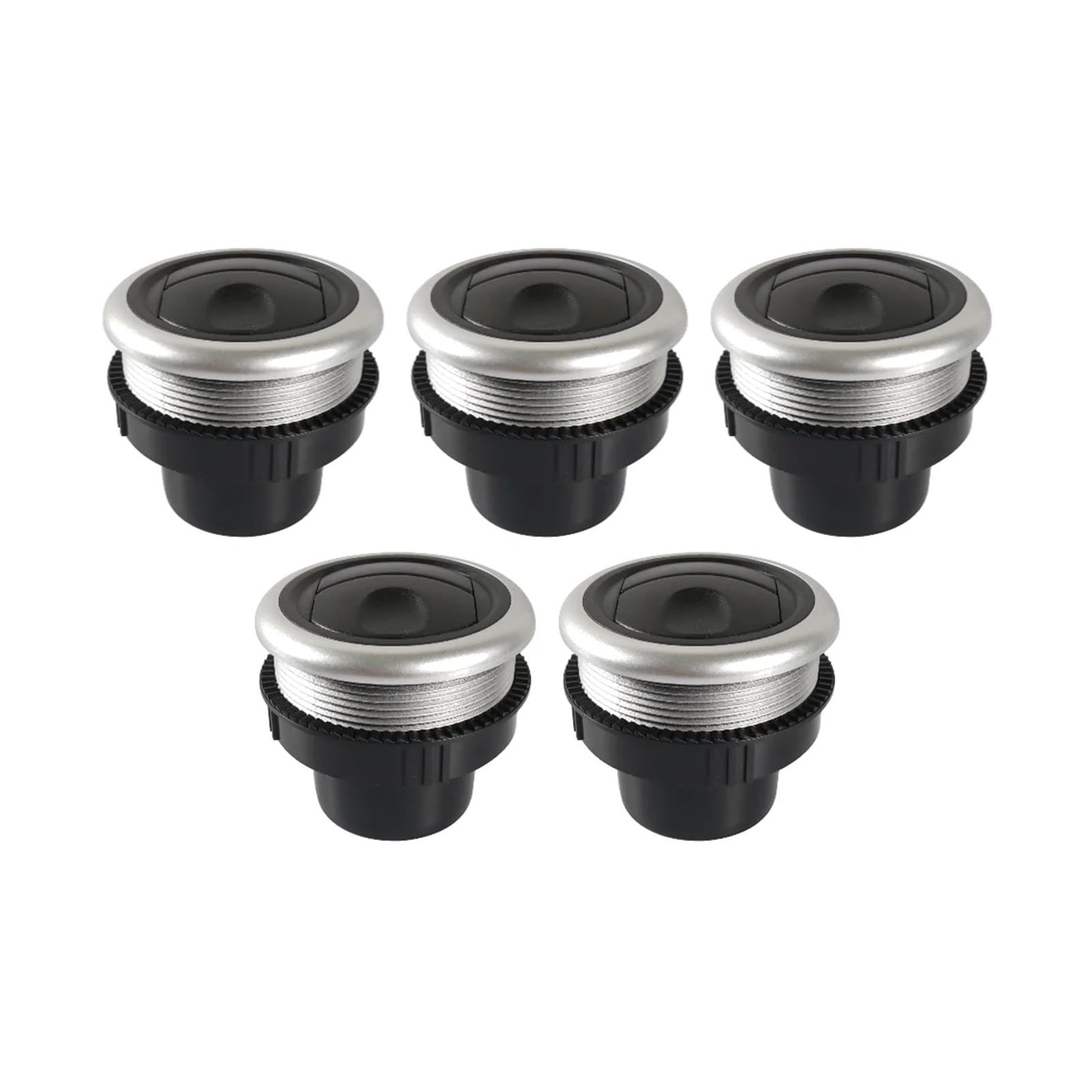 Dfgbapkbl One Color Car Heater Outlet Air Vent 71Mm Car Interior A/C Air Vent Round 63Mm Hole Size Dashboard Conditioning Deflector Rotation For Caravan Camper Bus(5 Pcs)