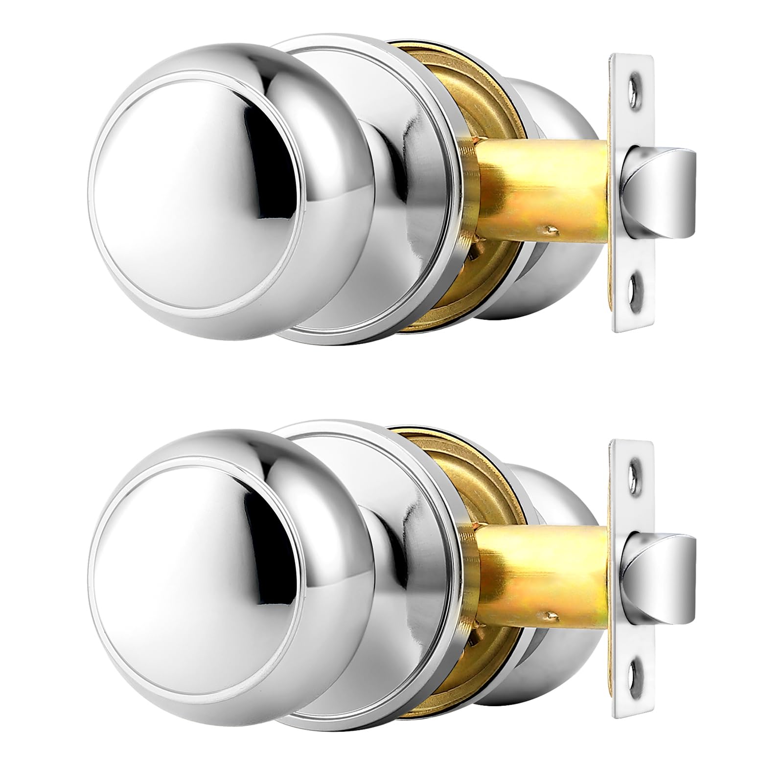 Boutons de porte standard pour placard couloir avec mécanisme de passage