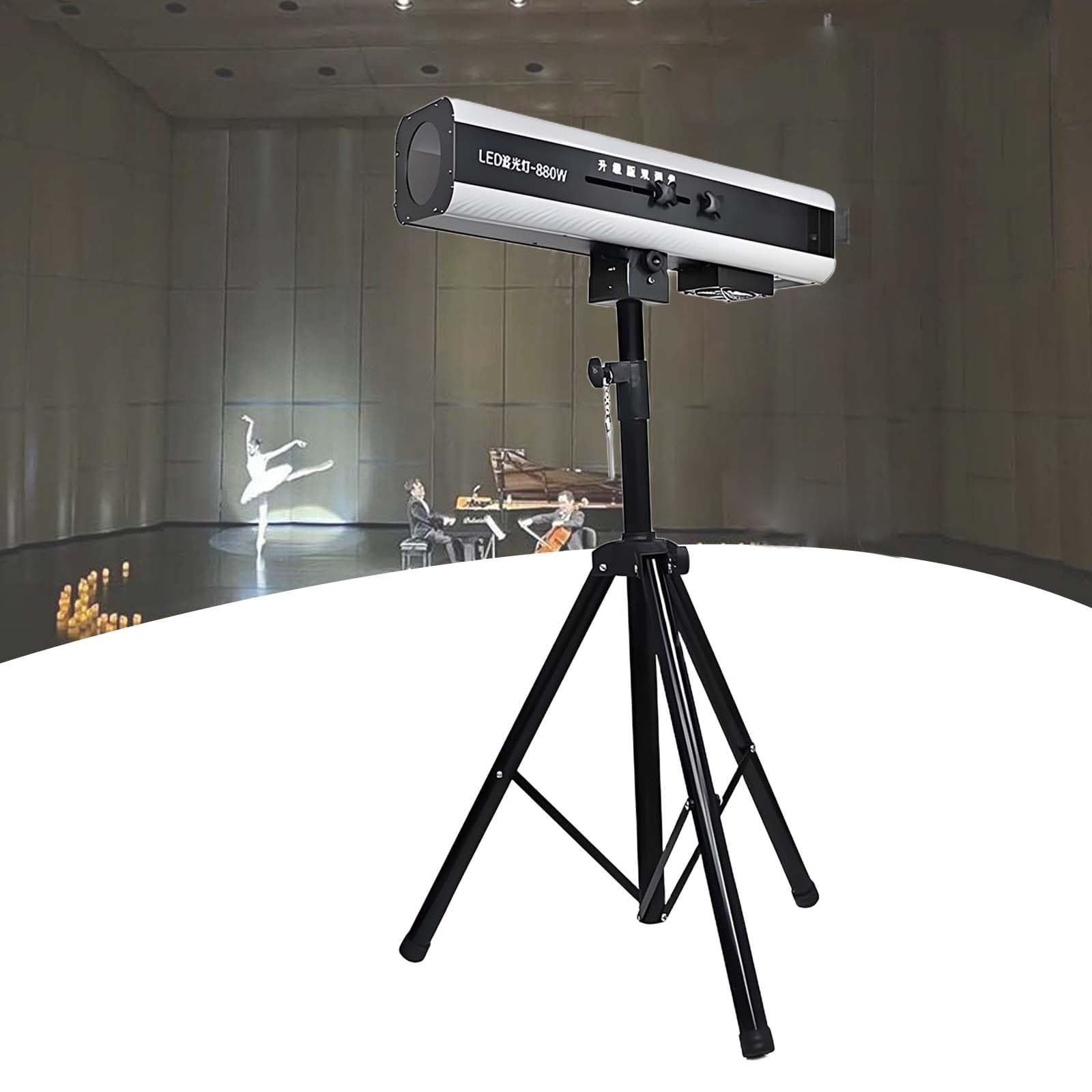 Led-BüHnen-Verfolgungsscheinwerfer Mit Halterung, BüHnenbeleuchtung Mit 5 Farben & 5 Mustern, 10–60° Einstellbar, Manuell Fokussierbare Live-Performance-Scheinwerfer FüR Partys, Shows, Und Event