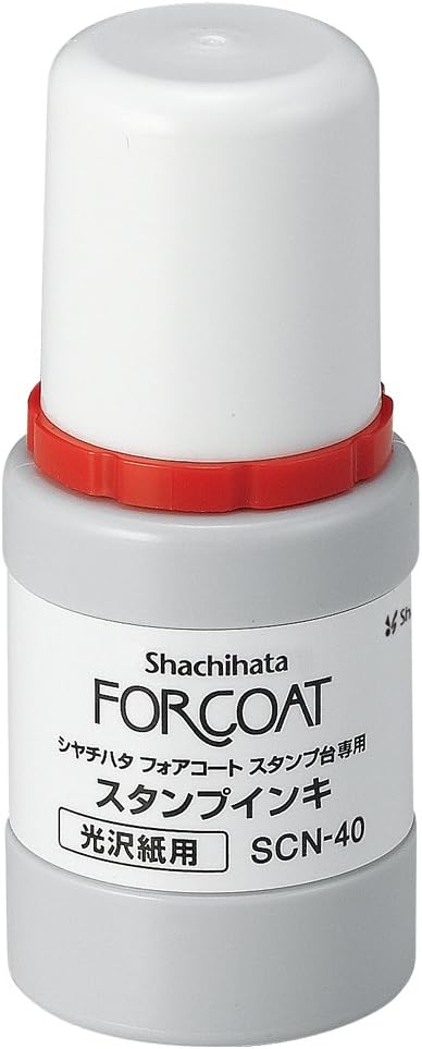 Shachihata SCN-40-R Forecast Coat Stamp Stand, Refill Ink, Oil-Based Dye, 1.4 fl oz (40 ml), Red