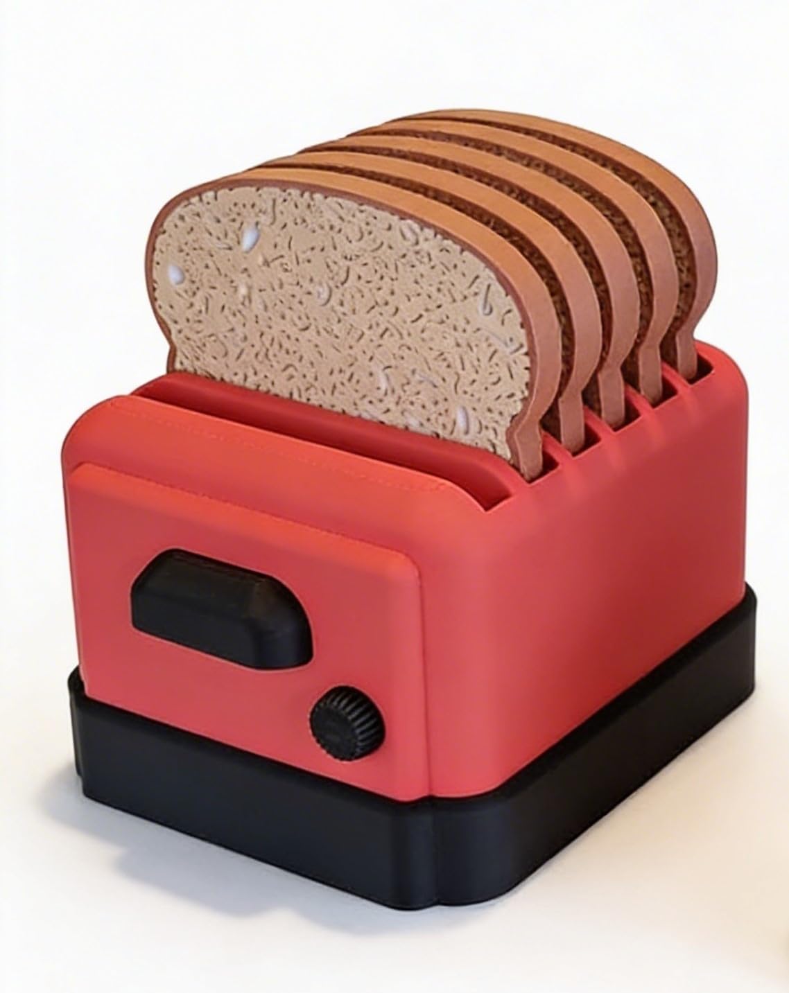 Coaster Toaster | Fun Toaster-Shaped Coaster Holder with Drink Coasters | 3D Printed Tabletop Organizer for Home, Office & Kitchen | Unique Gift Idea-picture-33