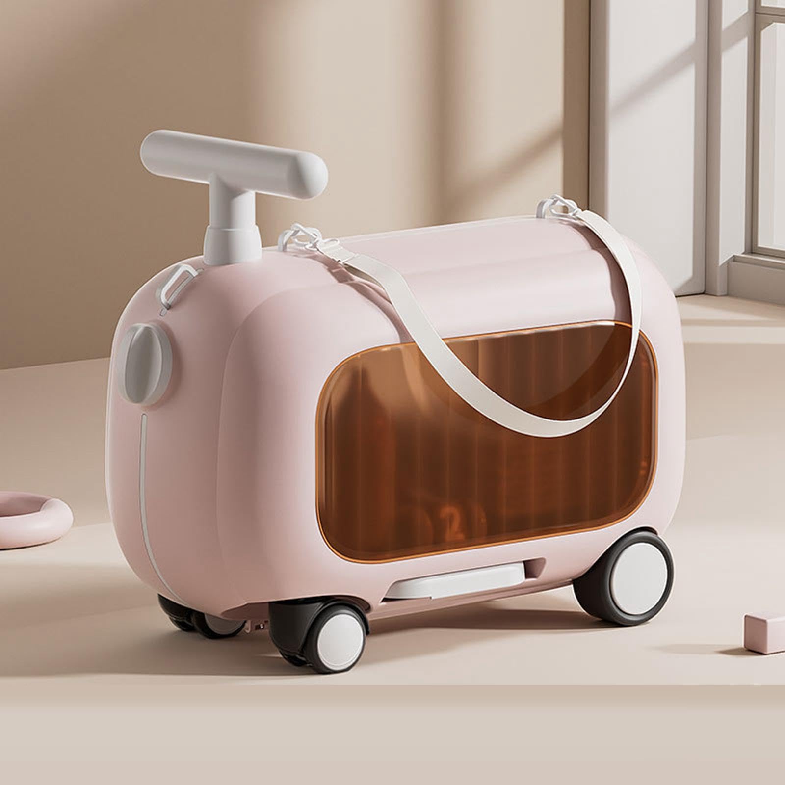 predolo Valigia per bambini Valigia con ruote per bambini Regalo Valigie rigide da viaggio portatile compatta per Leggera per, Rosa