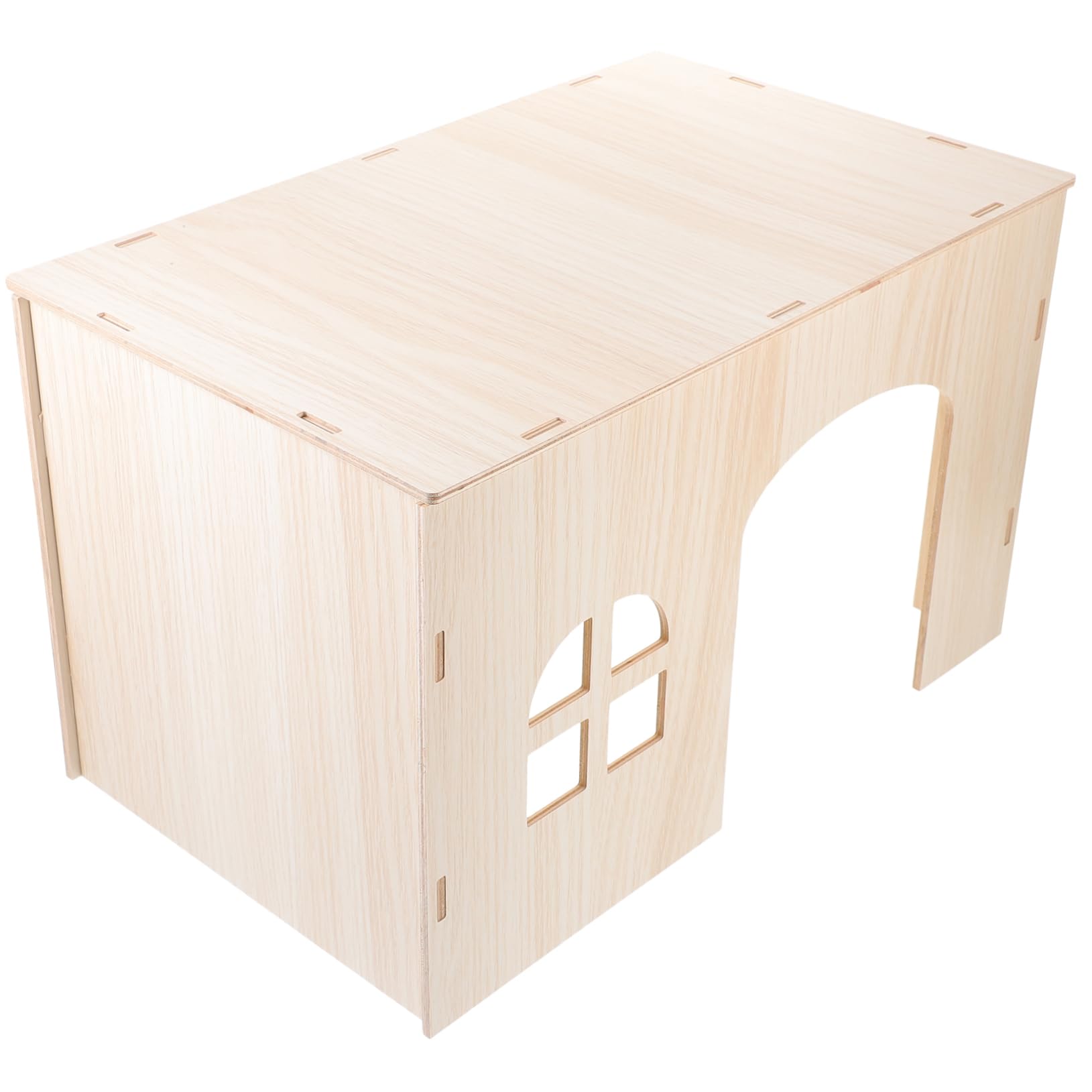 Sosoport Meerschweinchen Holzhaus aus Naturholz Spiel- und Versteckhaus mit Klettermöglichkeiten Haustier Wohnung für Hamster Eichhörnchen und Kleine Nagetiere Kleintier Zubehör für Innenbereich
