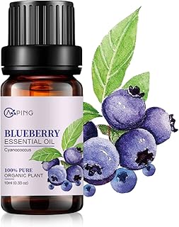 Blueberry Essential Oil - 100% Pure Organic Natural Plant (Cyanococcus) Blueberry Oil for Diffuser, Aroma, Spa, Massage, Yoga, Perfume, 0.33oz