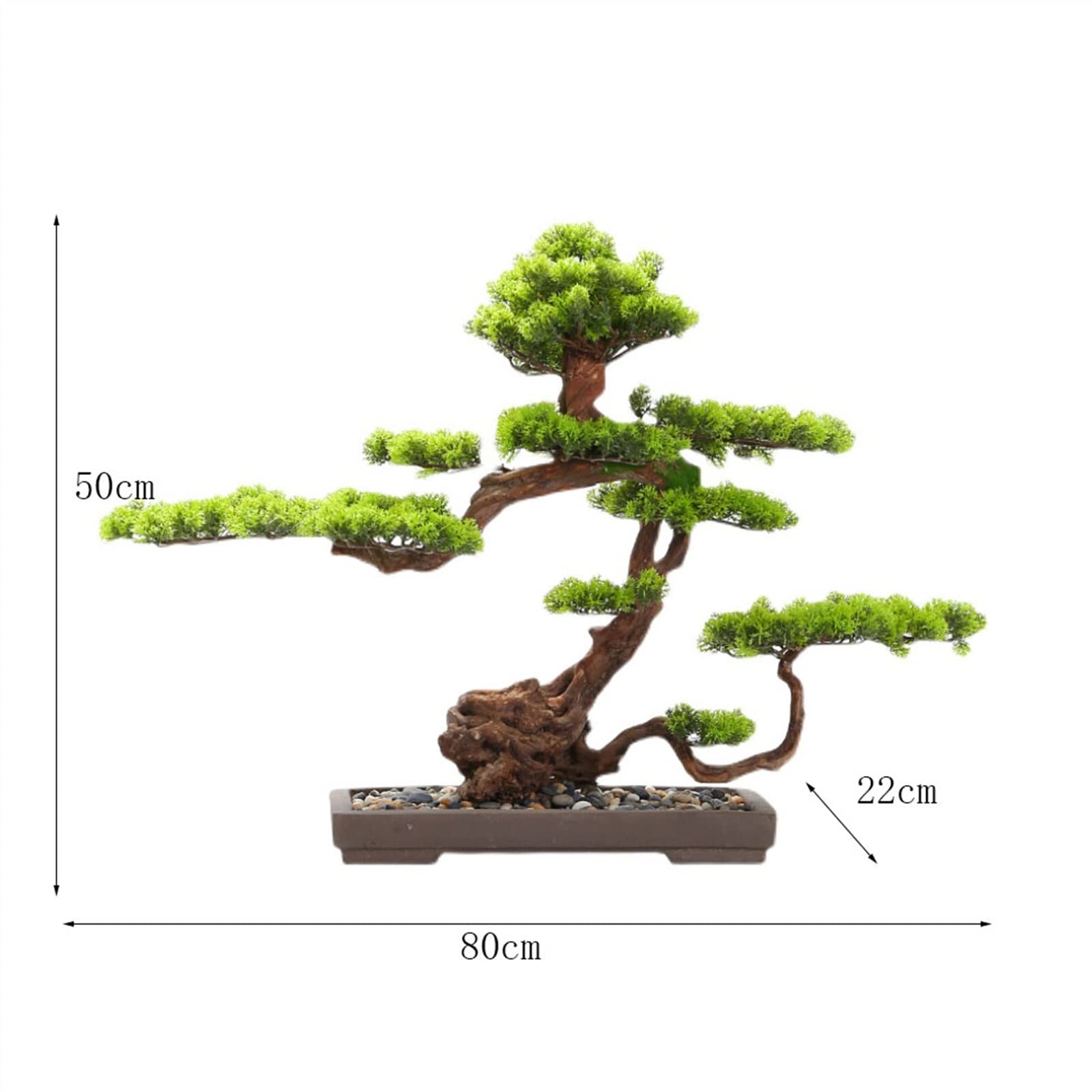 Alberi artificiali, cipressi, pino, bonsai, bonsai artificiale, albero di pino accogliente, finto vaso da scrivania, 60 cm di simulazione, pianta in vaso, decorazione decorativa per la casa