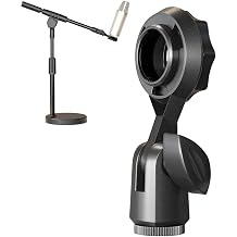 Desktop Microphone Clip - Metal Shockproof Shock Bracket, Universal Flexible Angle Stand Accessory, Portable Condenser Mount for Home Office Studio Travel