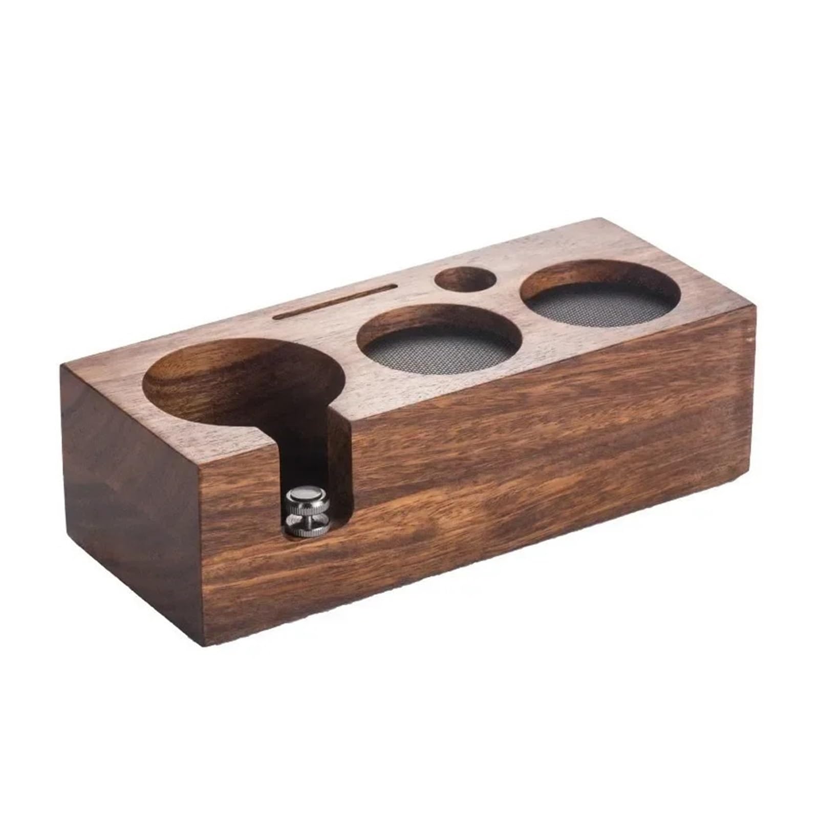 Soporte De Estación De Manipulación De Café, Soporte Antideslizante De Madera For Espresso, Almacenamiento De Filtro De Cepillo, Accesorios De Barista