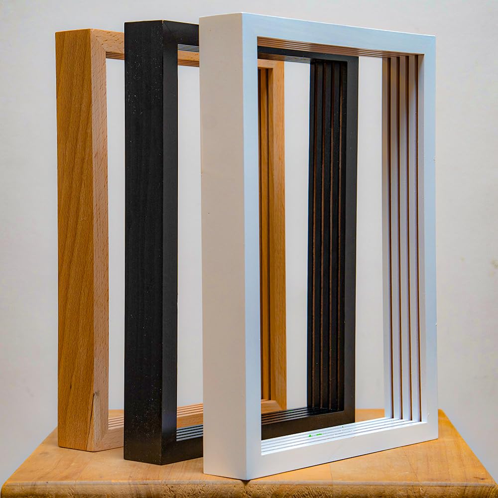 Kit d'empreintes familiales avec cadre-peintures non toxiques-plaques acryliques, outils pour le bricolage - Parfait pour la fête prénatale, les nouvelles mamans et la décoration de la maison (Blanc)