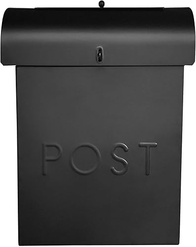 Miniatura 2 de NACH Buzón con bloqueo, 13.9 x 3.93 x 10.6 pulgadas, buzón negro con cerradura, soporte de pared para buzón colgante - El buzón con cerradura Emily