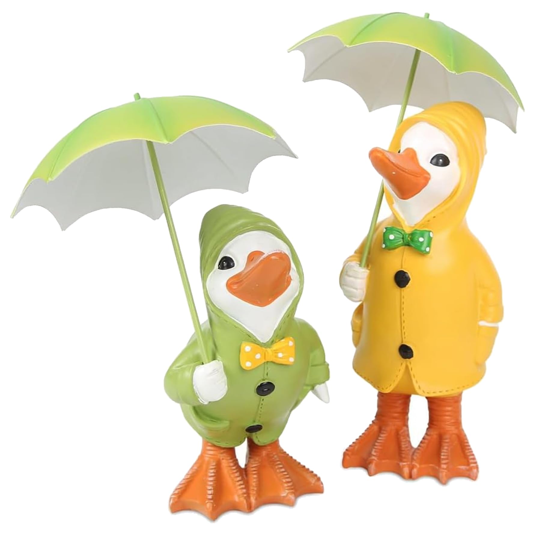 Statues de canard de jardin extérieur : lot de 2 décors de pelouse et cour