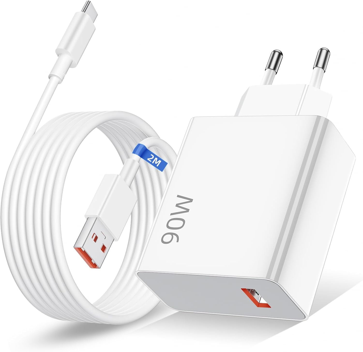 90W USB C Charger with 6A Type C Charging Cable 2M for Redmi Note 15 14 13