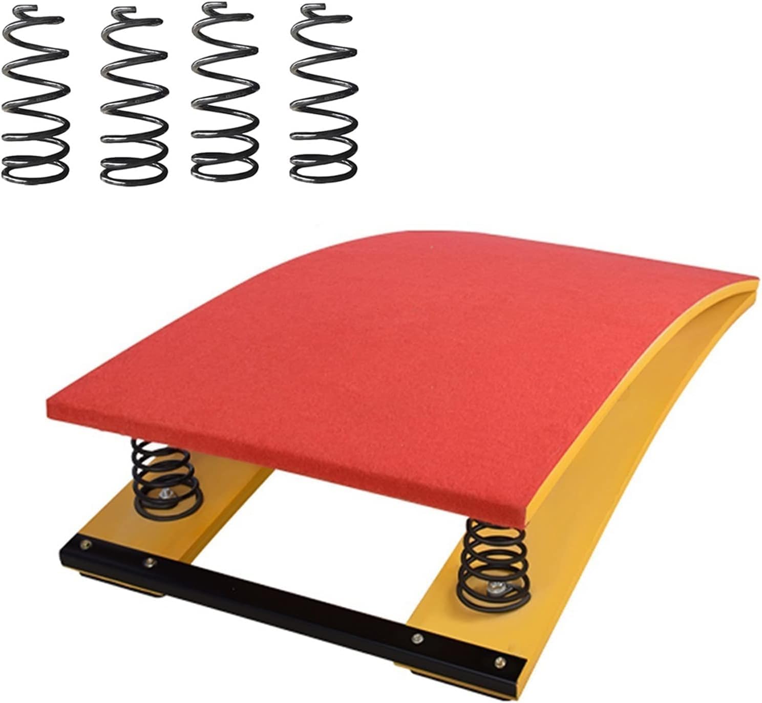 High Jump Spring Board Adults Gymnastic Springboard with 4 Spring Vault Spring Floor Sport Equipment for School Basement Bar Home Gym Load 80kg / 180lbs Landing practice art project assisted springboa
