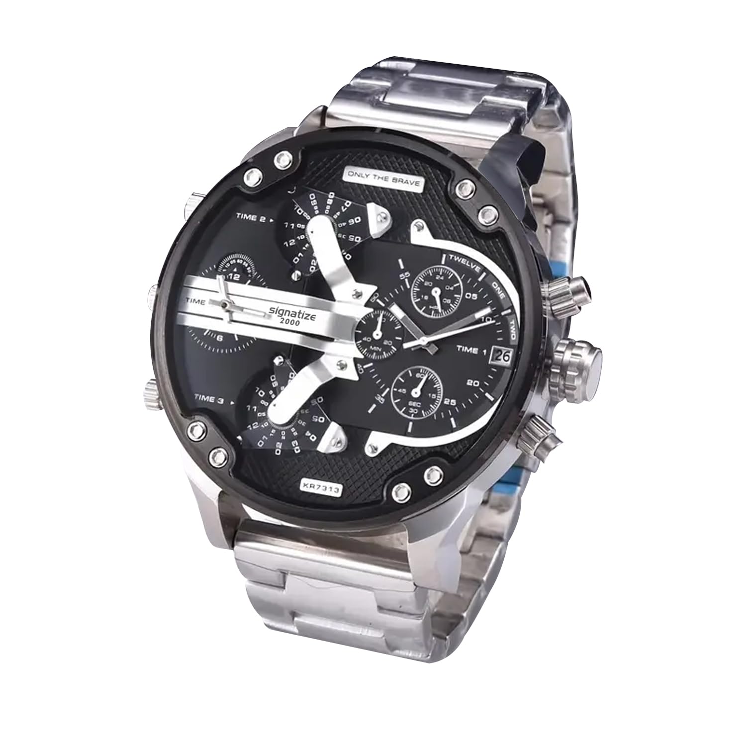 SIGNATIZE Silver Dial Stainless Steel Strap Analogue Automatic Wrist Luxury Watch for Men (B0CP7GZHLG) Amazon Price History, Amazon Price Tracker