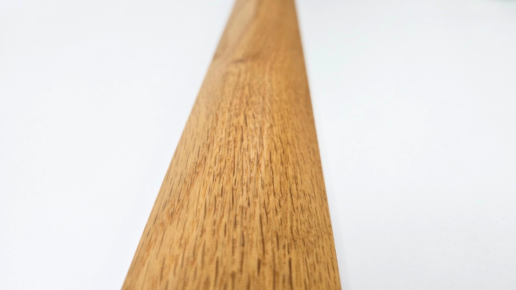 Perfil de umbral reductor de rampa de roble macizo, tira de transición para suelos laminados, vinilo, alfombras y suelos de madera dura, barra de puerta duradera, 90 cm de longitud