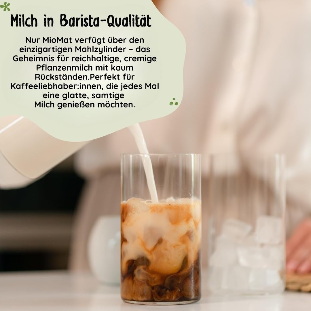 8-in-1 Pflanzlicher Milchbereiter 1,2L Mandelmilch Sojamilch Hafermilch Kokosmilch Suppen Brei Smoothies Püree Vollautomatisch