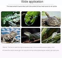 Vista 6 de Lámpara de calor para reptiles de 250 W, calentador de cerámica infrarrojo para mascotas, electrodomésticos, lámpara de tanque de reptiles