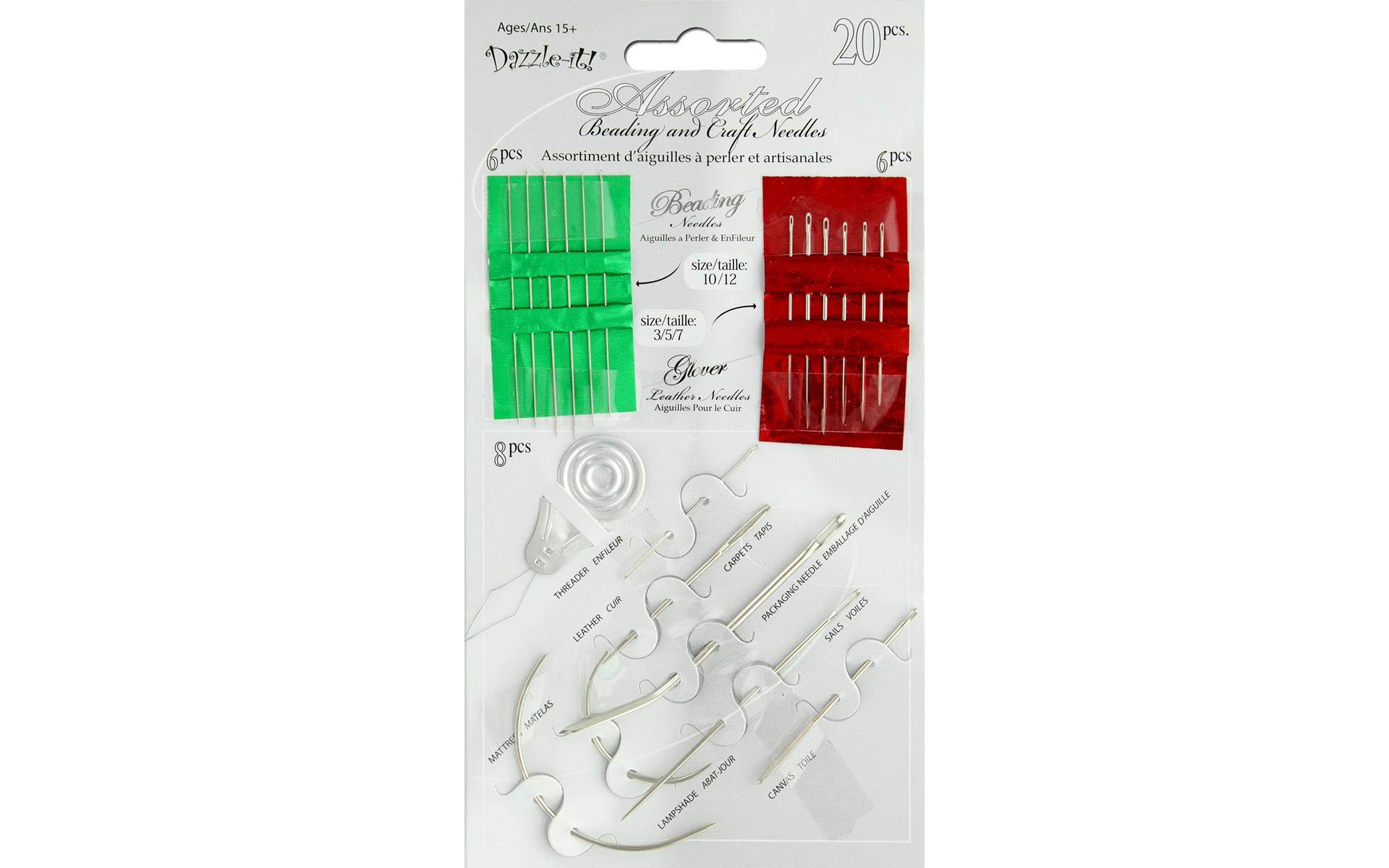 Dazzle-It! Mehrzweck-Nadel-Set, Verschiedene Perlen, Handschuh, Mehrfarbig
