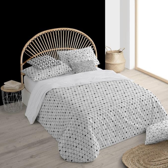 Housse de couette 100% coton Arona BELUM pour lit de 180 sans glissement